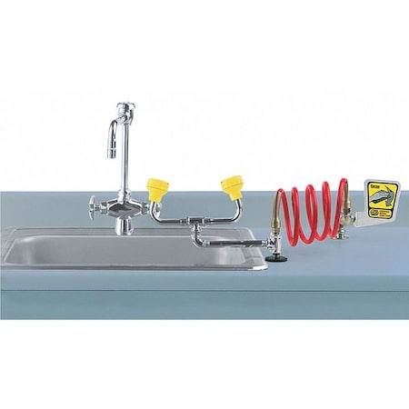 Emergency Body Shower, Drench, Eyewash Combination, Swivel Benchtop Type