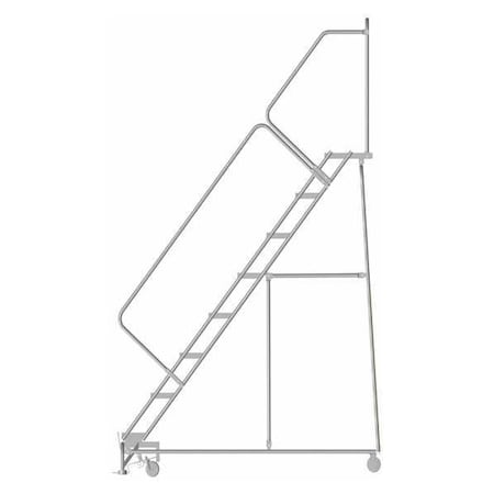 Ballymore 113 in H Steel Stock Picking Rolling Ladder, 8 Steps, 450 lb Load Capacity SW832G