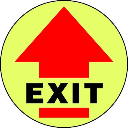 Accuform Slip-Gard Round Floor Sign, 17" H, 17" W, Vinyl, Circle, English, MFSG1717 MFSG1717