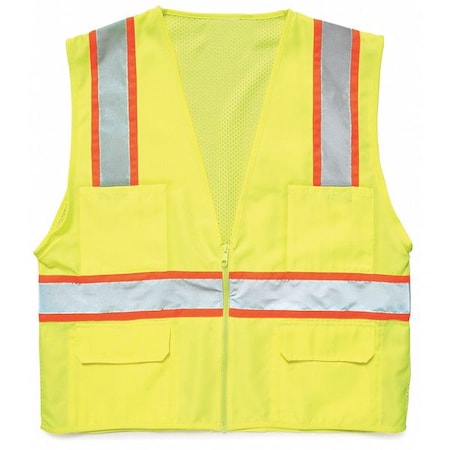 Kishigo Medium Class 2 High Visibility Vest, Lime 1163-M
