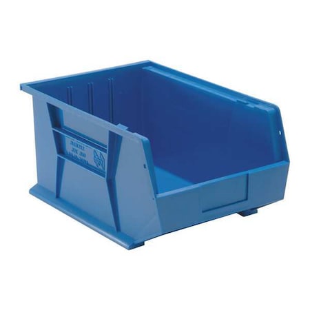 Quantum Storage Systems Hang & Stack Storage Bin, Polypropylene, Blue, 8 in H, 11 in W, 16 in L QUS255BL