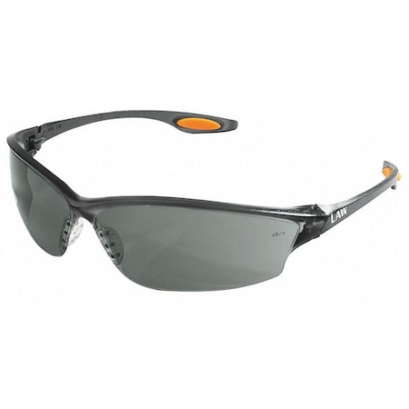 Mcr Safety Law (LW2), Safety Glasses, Anti-Scratch, Gray Lens, Smoke Frame, Frameless LW212
