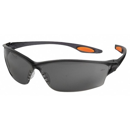 Zoro Select Law 2, Safety Glasses, Anti-Fog & Anti-Scratch, Gray Lens, Gray Frame, Full-Frame 9G285