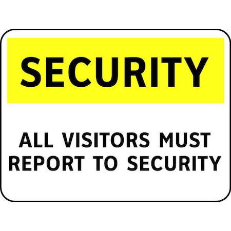 Electromark Security Sign, 10 in Height, 14 in Width, Plastic, English S1155P10