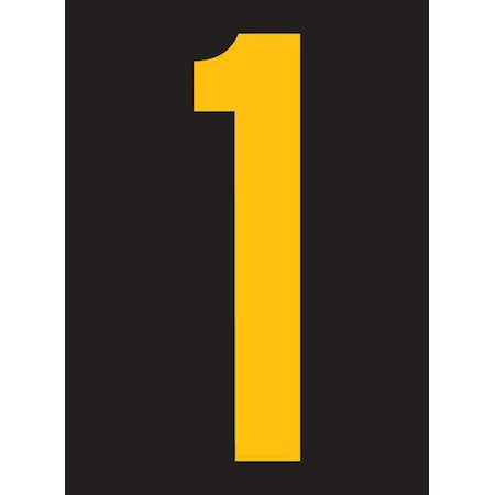 Stranco Number Label, Vinyl, 2-7/8 in H, 1-3/4 in W, PK25 RUM200-1-YB