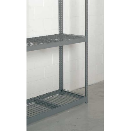 Tennsco Decking, Steel, 48 in W, 18 in D, Gray, Powder Coated Finish, Gauge: 5 ZWD-4818 MG