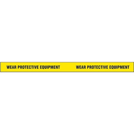 Zoro Select Floor Marking Tape, vinyl, Message, Black, Yellow, 2 in W., 7 mil Thickness 9HN72