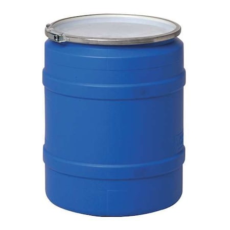 Zoro Select Open Head Transport Drum, Polyethylene, 20 gal, Unlined, Blue 18088B