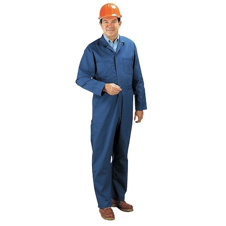 Red Kap Coverall, 35% Cotton, 65% Polyester, 7.25 oz Fabric Weight, 34 in Inseam, White, 50 Long CT10WH LN 50