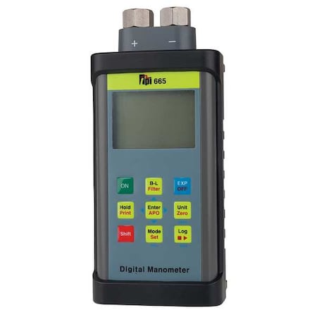 Test Products International Digital Manometer, +/-101.5 psi, LCD 665