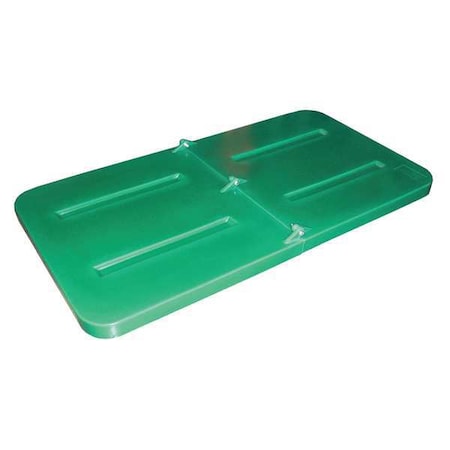 Zoro Select Tilt Truck Lid, Green, Fits 1/3 cu. yd. 1/3 LID GREEN