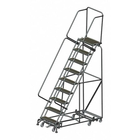 Ballymore 123" H Steel Rolling Ladder, 9 Steps, 450 lb. Load Capacity WA-AD-093214RSU