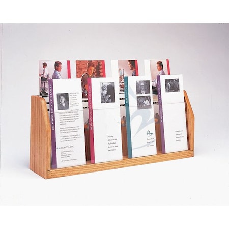 Zoro Select Brochure Counter Rack, 7.5" H, Medium Oak LT8-MO