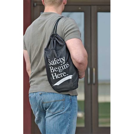 Quality Resource Group Backpack, Drawstring, Safety Begins Here N210/H