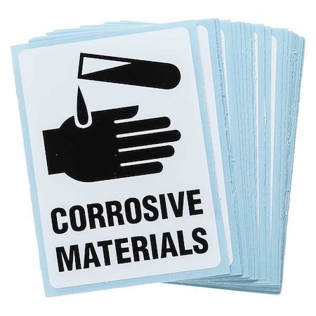 Brady Danger Sign, 4 in Height, 2 in Width, Vinyl, Rectangle, English LH612E