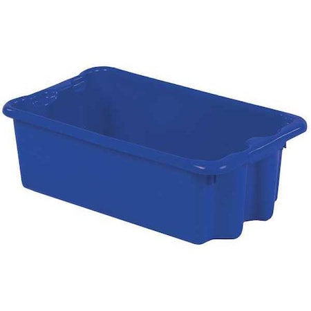 Lewisbins Hang & Stack Storage Bin, Plastic, Blue, 7 7/8 in H, 14 1/8 in W, 24 in L SN2414-8 BLUE