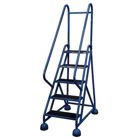 Cotterman 75 in H Steel Rolling Ladder, 5 Steps, 450 lb Load Capacity ST-501 A2 C21 P5