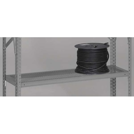 Tennsco Perforated Shelf, Steel, 22 ga., Gray PQ2-4812P
