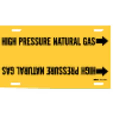 Brady Pipe Marker, High Pressure Natural Gas, Y, 4194-F 4194-F
