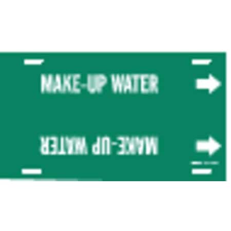 Brady Pipe Marker, Make Up Water, Gn, 6to7-7/8 In 4093-F