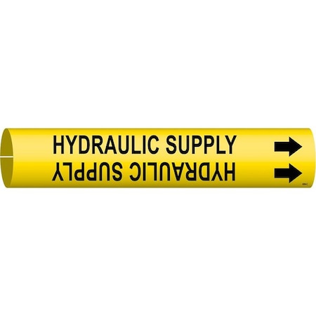 Brady Pipe Mrkr, Hydraulic Supply, 2-1/2 to3-7/8 4084-C