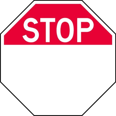 Lyle Stop Sign, 12" W, 12" H, Recycled Aluminum, Red, White ST-100-12HA