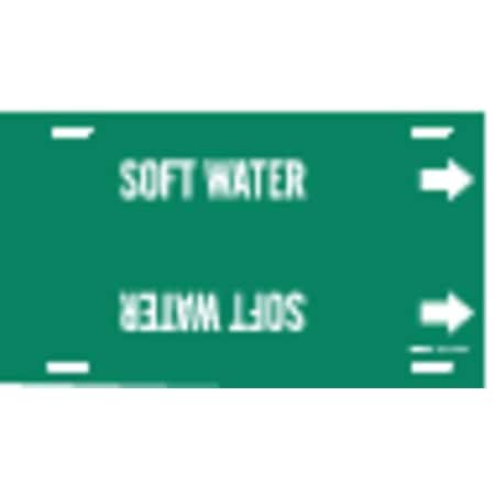 Brady Pipe Marker, Soft Water, Green, 10 to 15 In 4125-H