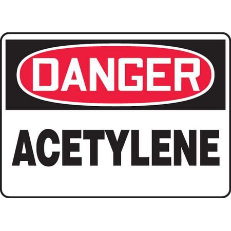 Accuform Danger Sign, 10 in H, 14 in W, Plastic, Rectangle, English, MCHL174VP MCHL174VP
