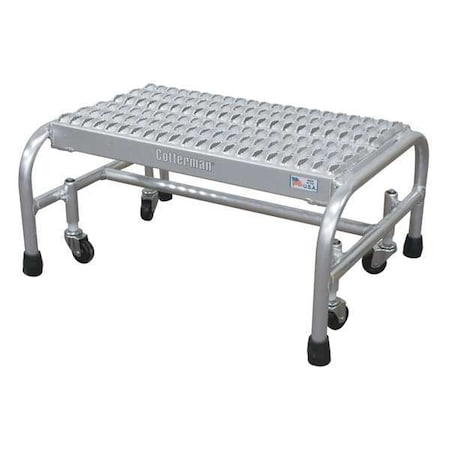 Cotterman Rolling Platform, 1 Steps, 450 lb Load Capacity, 10 in Overall Height, Steel, Gray 1001N2626A3E10B3C1P1