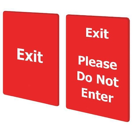 Tensabarrier EXIT PLEASE DO NOT ENTER RED SIGN-BRAC-0711-250-21-V-S03