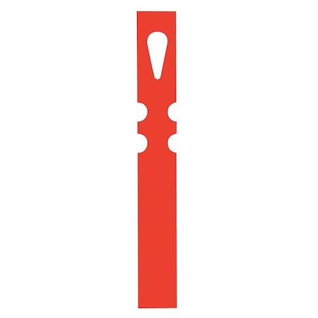 Zoro Select Blank Tag, Coated Paper, 7 1/2 in H x 1 in W, Red, Rectangle, 1000 PK KTAGRD