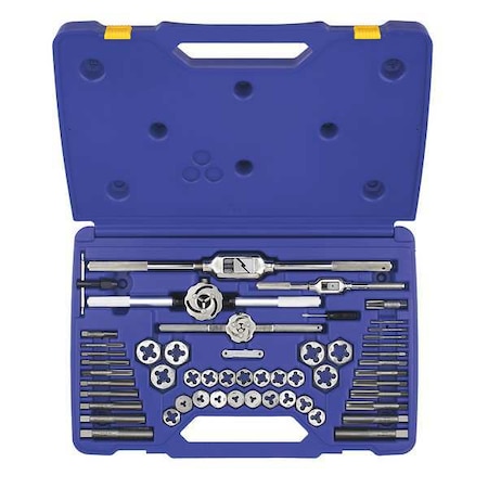 Irwin Tap and Die Set, 53 pc, Raw Steel 24640