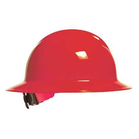 Bullard Hard Hat, Classic, Polyethylene, 6 Point Ratchet, Type 1, Class E, Red 33RDR