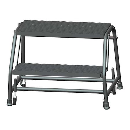 Ballymore 19 in H Steel Rolling Ladder, 2 Steps, 450 lb Load Capacity 226X