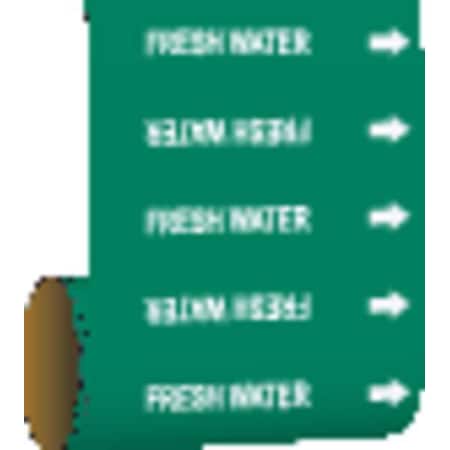 Brady Pipe Marker, Fresh Water, Green, 41555 41555