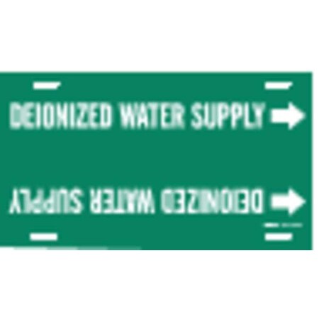 Brady Pipe Mrkr, Deionized Water Supply, 10 to15 4173-H