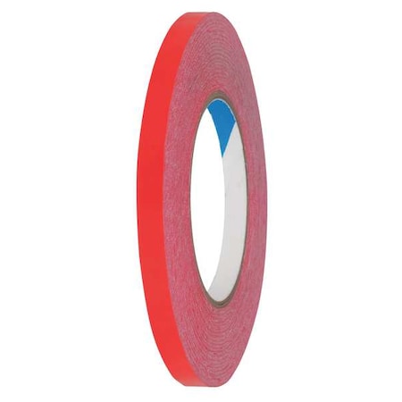Zoro Select Bag Sealing Tape, PVC, Red, 3/8In x 180 Yd 9LHM5