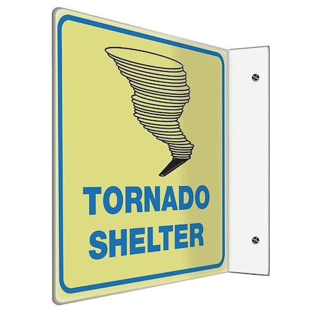 Accuform Tornado Shelter, 8 in W x 8 in H, L-Shaped, Plastic, PSP465 PSP465