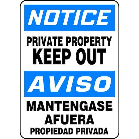Accuform Safety Sign, 14 in Height, 10 in Width, Plastic, Vertical Rectangle, English, Spanish SBMATR807VP