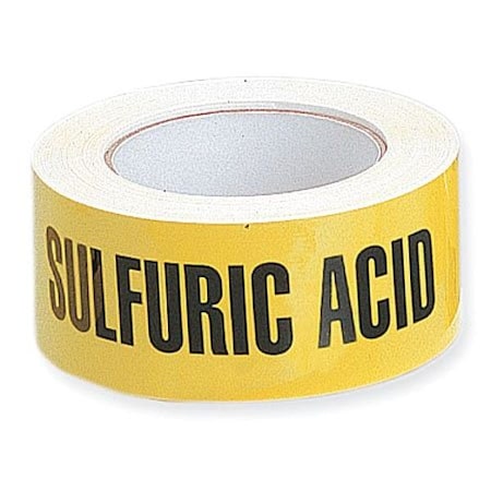 Harris Industries Pipe Marker, Sulfuric Acid, Yel, 2X90FT SULFURIC 2X90FT SULFURIC