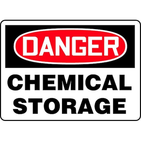 Accuform Danger Sign, 10 in H, 14 in W, Vinyl, Rectangle, English, MCHL192VS MCHL192VS