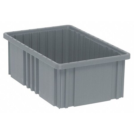 Quantum Storage Systems Divider Box, Gray, polypropylene DG92060GY