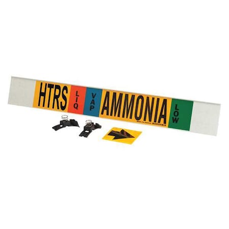 Brady Ammonia Pipe Marker, HTRS, 8In and Above, 59929 59929