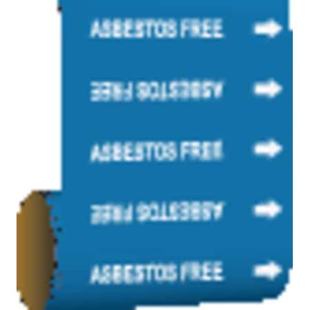 Brady Pipe Marker, Asbestos Free, Blue, 41593 41593