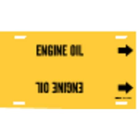 Brady Pipe Marker, Engine Oil, Yel, 6 to 7-7/8 In 4180-F