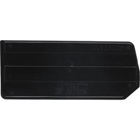 Quantum Storage Systems Plastic Divider, Black, 10 in L, 4 1/4 in H, 6 PK DUS230/235