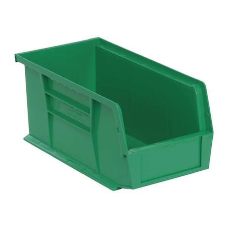 Quantum Storage Systems Hang & Stack Storage Bin, Polypropylene, Green, 5 in H, 5 1/2 in W, 10 7/8 in L QUS230GN