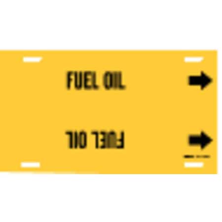 Brady Pipe Marker, Fuel Oil, 10 in H, 24 in W 4063-G