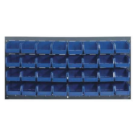 Quantum Storage Systems Steel Louvered Panel, 1/4 in D x 20 in H x 36 in W, Gray QLP-3619-220-32BL