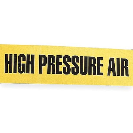 Harris Industries Pipe Marker, High Pressure Air, Yel 2X90FT HIGH PRES